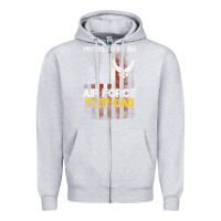 Heather Grey Hot Trend Proud Air Force Step-Dad American Flag Zipper Hoodie - PixelWave
