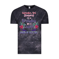 Cloud Black Womens September Girl Stepping Into My Birthday Vintage Tee - Bettercallsaul