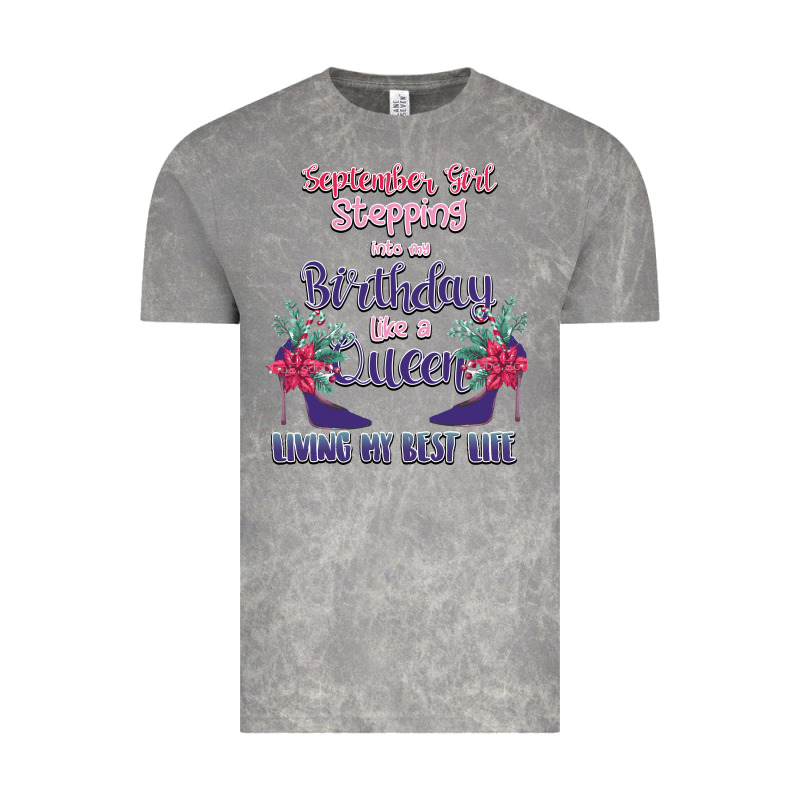 Womens September Girl Stepping Into My Birthday Vintage Tee by Bettercallsaul | Teevron