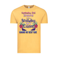 Vintage Mustard Womens September Girl Stepping Into My Birthday Vintage Tee - Bettercallsaul