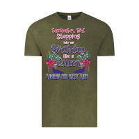 Vintage Olive Womens September Girl Stepping Into My Birthday Vintage Tee - Bettercallsaul