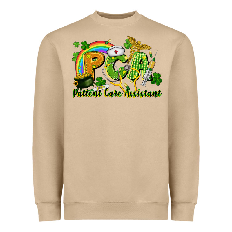 Pca Patient Care Assistant St. Patrick's Day Heavyweight Sweatshirt by CowGirlArtShop | Teevron