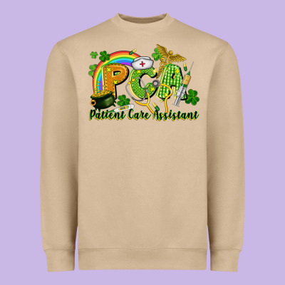 Pca Patient Care Assistant St. Patrick's Day Heavyweight Sweatshirt Designed By Cowgirlartshop