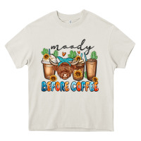 Moody Before Coffee Heavy Core Tee | Teevron