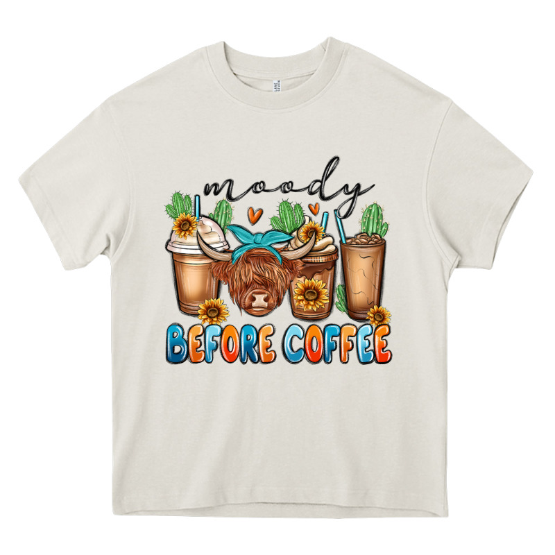 Moody Before Coffee Heavy Core Tee by MaliasSmallBusiness | Teevron