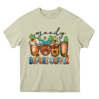 Mossy moody before coffee Heavy Core Tee - MaliasSmallBusiness