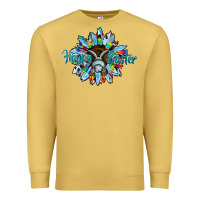 Antique Gold happy easter sunflower Premium Sweatshirt - CowhideDigitalArt