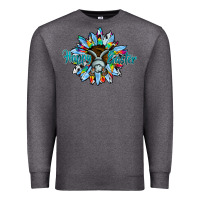 Charcoal Heather happy easter sunflower Premium Sweatshirt - CowhideDigitalArt