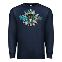 Navy happy easter sunflower Premium Sweatshirt - CowhideDigitalArt