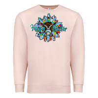 Pale Pink happy easter sunflower Premium Sweatshirt - CowhideDigitalArt