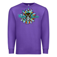 Purple happy easter sunflower Premium Sweatshirt - CowhideDigitalArt