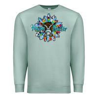 Seafoam happy easter sunflower Premium Sweatshirt - CowhideDigitalArt