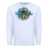 White happy easter sunflower Premium Sweatshirt - CowhideDigitalArt