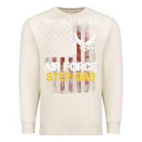 Sandshell Hot Trend Proud Air Force Step-Dad American Flag Premium Sweatshirt - PixelWave