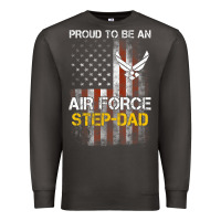 Hot Trend Proud Air Force Step-dad American Flag Premium Sweatshirt | Teevron
