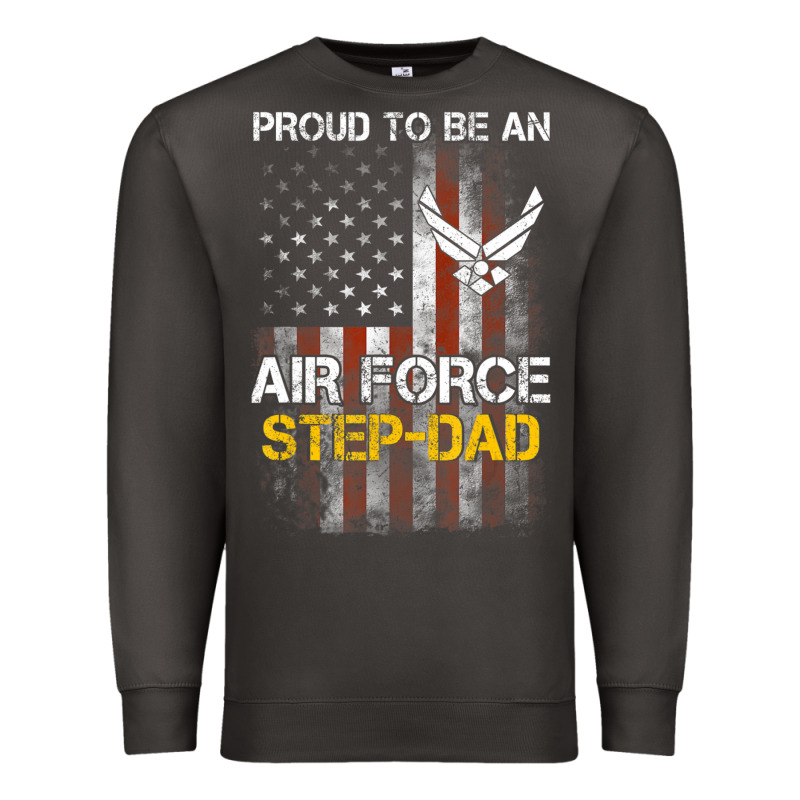 Hot Trend Proud Air Force Step-dad American Flag Premium Sweatshirt by PixelWave | Teevron