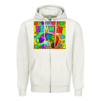 Oatmeal Heather LGBTQ+ Gaymer With Hearts Tumbler Zipper Hoodie - BundleAndBundleShop