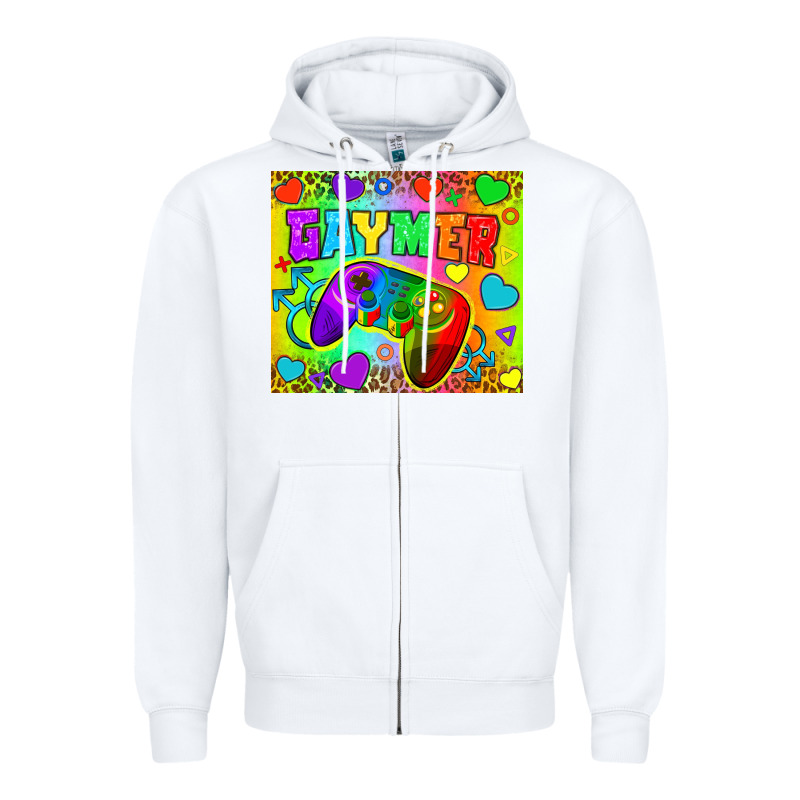 Lgbtq+ Gaymer With Hearts Tumbler Zipper Hoodie by BundleAndBundleShop | Teevron