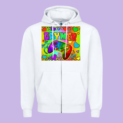 Lgbtq+ Gaymer With Hearts Tumbler Zipper Hoodie Designed By Bundleandbundleshop