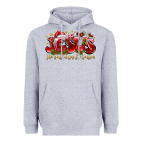Heather Grey Jesus The Reason For The Season Heavyweight Hoodie - CowhideDigitalArt