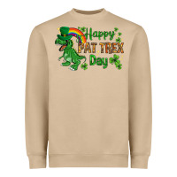 Mushroom St. Patrick's Happy Pat T-Rex Day with rainbow Heavyweight Sweatshirt - HowdyJamesFarm