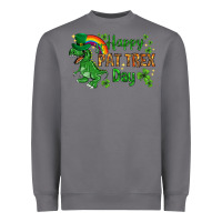 Storm St. Patrick's Happy Pat T-Rex Day with rainbow Heavyweight Sweatshirt - HowdyJamesFarm
