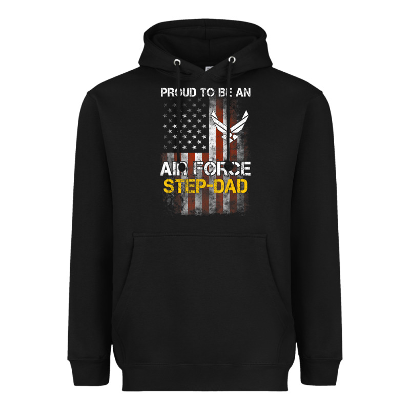 Hot Trend Proud Air Force Step-dad American Flag Heavyweight Hoodie by PixelWave | Teevron