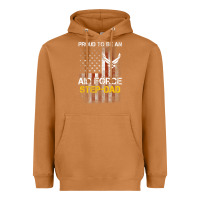 Meerkat Hot Trend Proud Air Force Step-Dad American Flag Heavyweight Hoodie - PixelWave