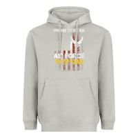 Moon Dust Hot Trend Proud Air Force Step-Dad American Flag Heavyweight Hoodie - PixelWave