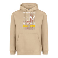 Mushroom Hot Trend Proud Air Force Step-Dad American Flag Heavyweight Hoodie - PixelWave