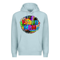 Blue Mist proud mom lgbt Premium Hoodie - FaDigitalArtStudio