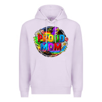 Lilac proud mom lgbt Premium Hoodie - FaDigitalArtStudio
