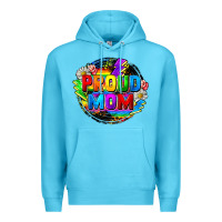 Ocean Blue proud mom lgbt Premium Hoodie - FaDigitalArtStudio