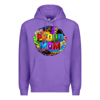 Purple proud mom lgbt Premium Hoodie - FaDigitalArtStudio