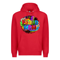 Red proud mom lgbt Premium Hoodie - FaDigitalArtStudio