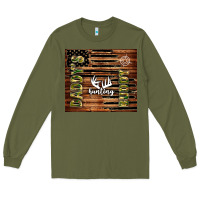 Army Green daddy's hunting buddy Long Sleeve Tee - TumblerDesignByShophia