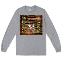 Heather Grey daddy's hunting buddy Long Sleeve Tee - TumblerDesignByShophia