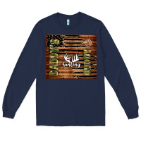 Navy daddy's hunting buddy Long Sleeve Tee - TumblerDesignByShophia