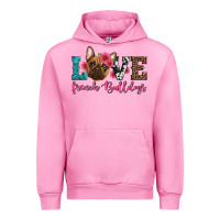 Fuchsia Pink love french bulldogs Urban Hoodie - Artiststas