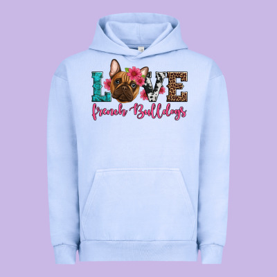 Love French Bulldogs Urban Hoodie Designed By Artiststas