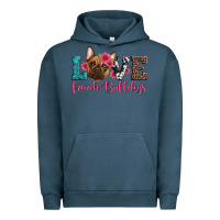 Pigment Midnight Navy love french bulldogs Urban Hoodie - Artiststas