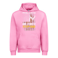 Fuchsia Pink Hot Trend Proud Air Force Step-Dad American Flag Urban Hoodie - PixelWave