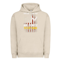 Pigment French Oak Hot Trend Proud Air Force Step-Dad American Flag Urban Hoodie - PixelWave
