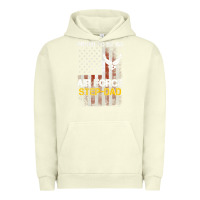 Pigment Pistachio Hot Trend Proud Air Force Step-Dad American Flag Urban Hoodie - PixelWave