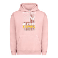 Pigment Salmon Hot Trend Proud Air Force Step-Dad American Flag Urban Hoodie - PixelWave