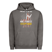 Pigment Tornado Hot Trend Proud Air Force Step-Dad American Flag Urban Hoodie - PixelWave