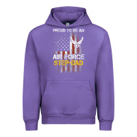 Tulip Hot Trend Proud Air Force Step-Dad American Flag Urban Hoodie - PixelWave