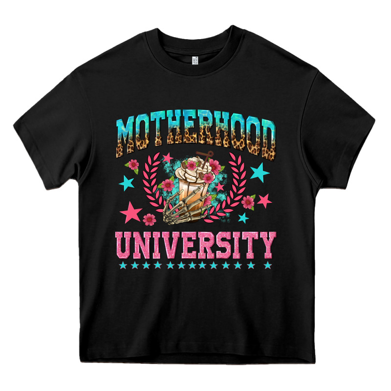 Motherhood University With Coffee Heavy Core Tee by NancyCooperArtShop | Teevron