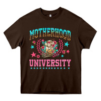 Chocolate Brown motherhood university with coffee Heavy Core Tee - NancyCooperArtShop