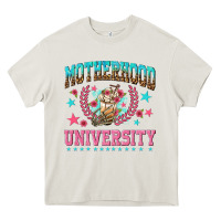 Cream motherhood university with coffee Heavy Core Tee - NancyCooperArtShop